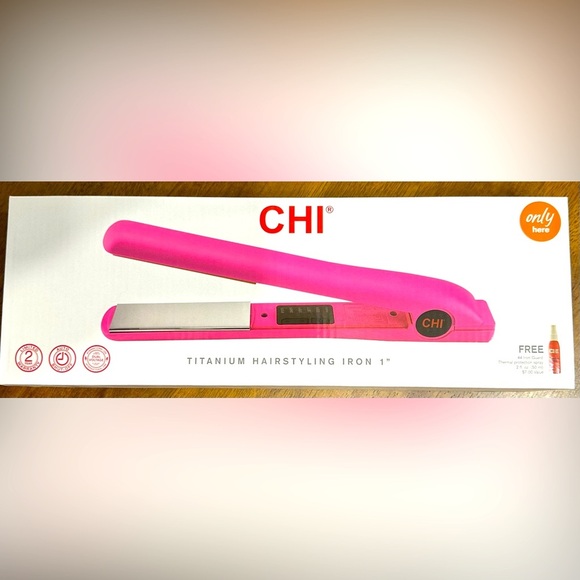 Ulta Beauty Other - CHI Titanium Hairstyling Iron 1" for Straightening, Curling, & Waves - Pink